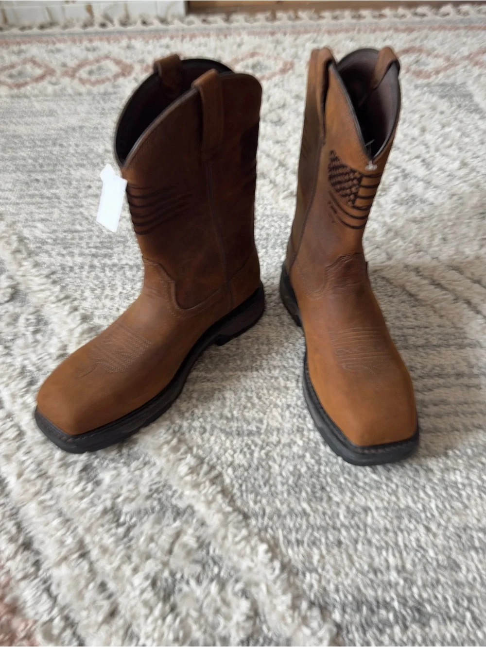 NWT - Ariat Men’s Brown Pull-On Work Boot with Carbon Toe